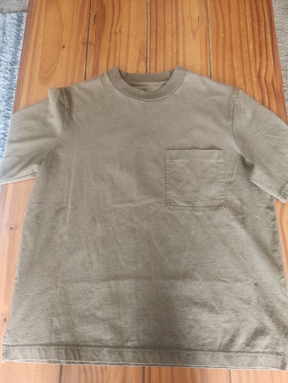 Everlane Box-Cut Tee Green Shade Size Small